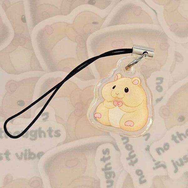 No thoughts just vibes Hamster charm