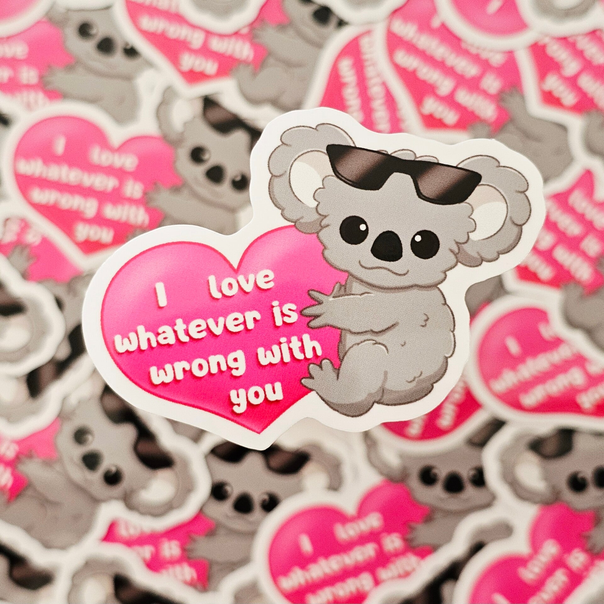 Koala heart sticker