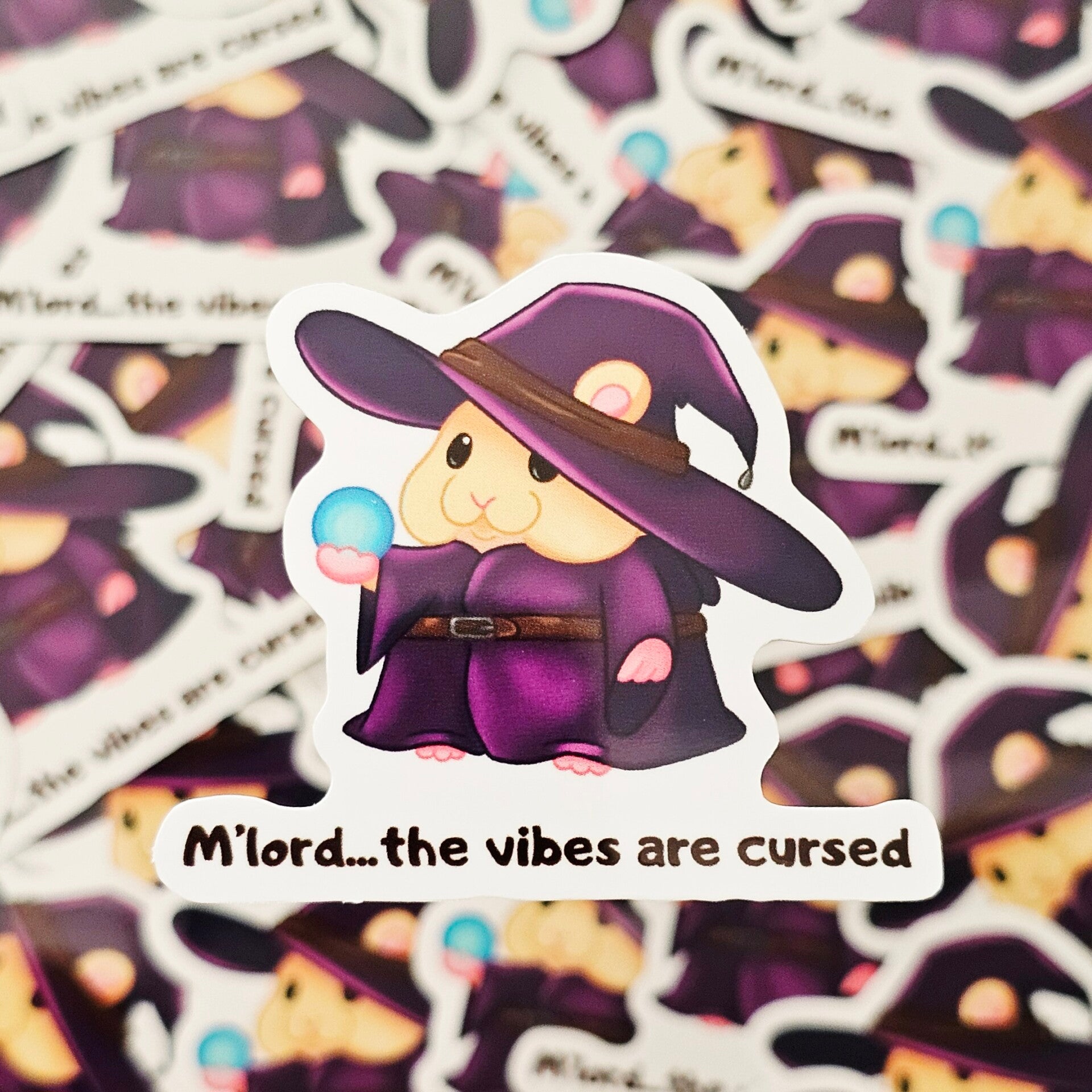 The vibes are cursed sticker