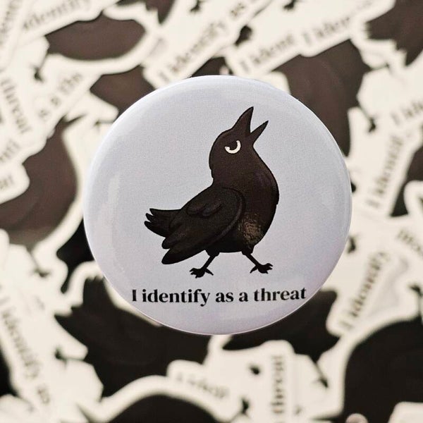 Crow identity button
