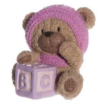 Beeldje Beer "Bie" Roze