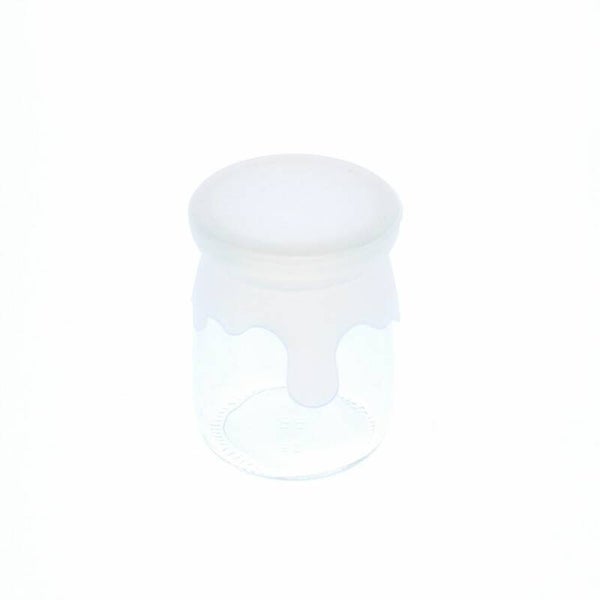Yoghurtpotje met siliconen deksel - wit
