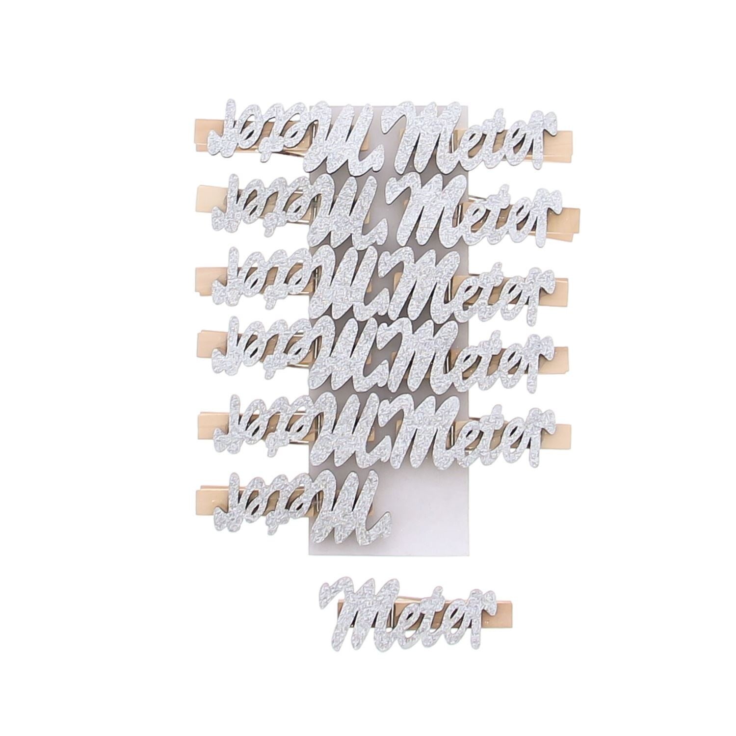 Knijpertje Meter - Zilver - 12 stuks