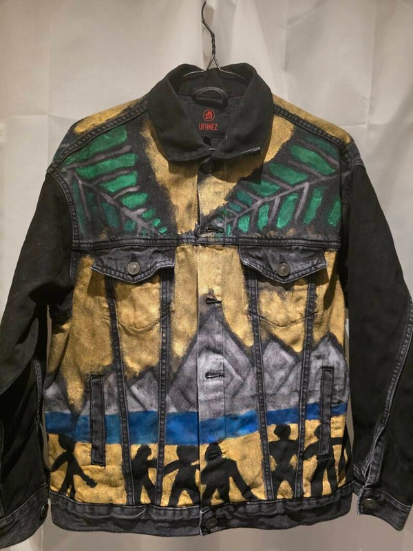 UFANEZ black Jeans Jacket      Size M