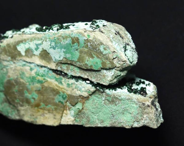 Chrysocolla met malachiet
