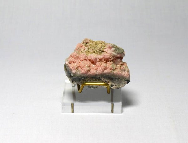 Rhodochrosiet met stilbiet en kwarts