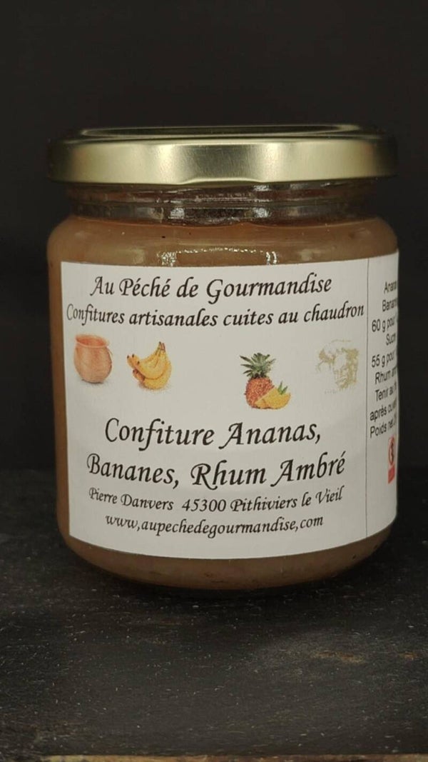 Confiture Ananas / Banane / Rhum ambré