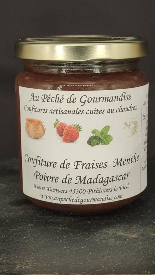 Confiture Fraises / Menthe / Poivre de Madagascar