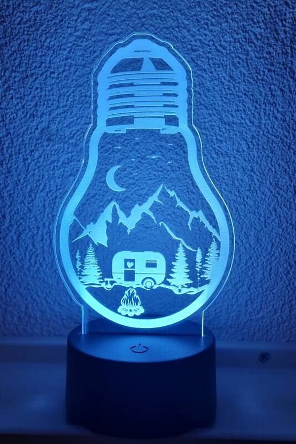 Acryl LED lamp peer camping