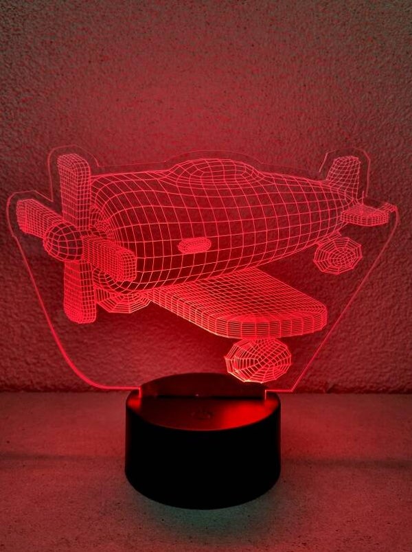 Acryl LED lamp vliegtuig