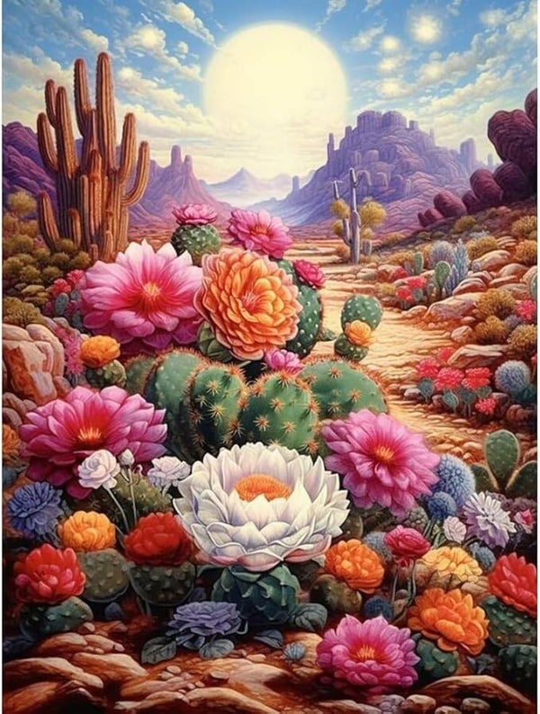 50x40cm Diamond Painting bloemen landschap nr 954