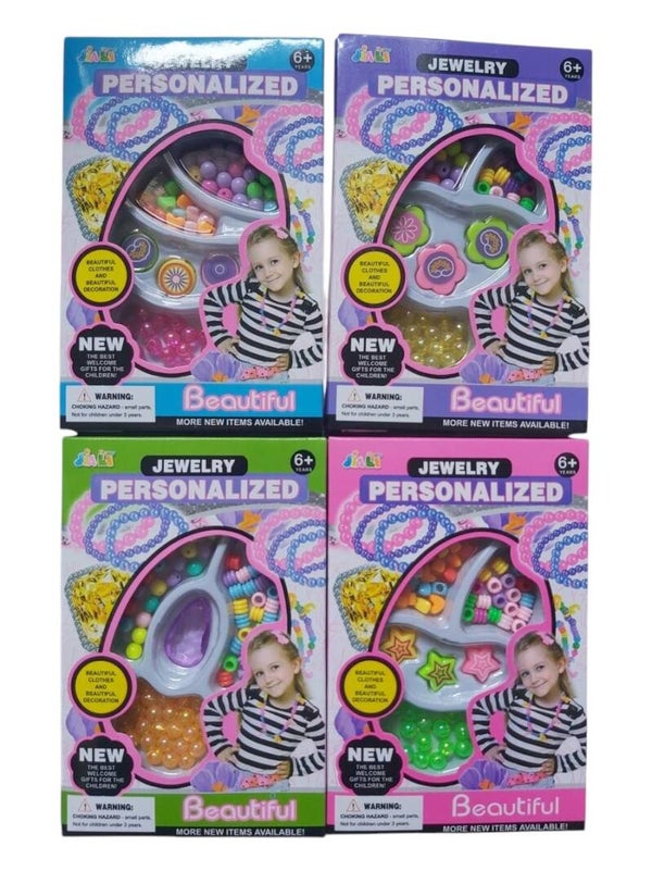 set van 4 doosjes maak je eigen armbanden