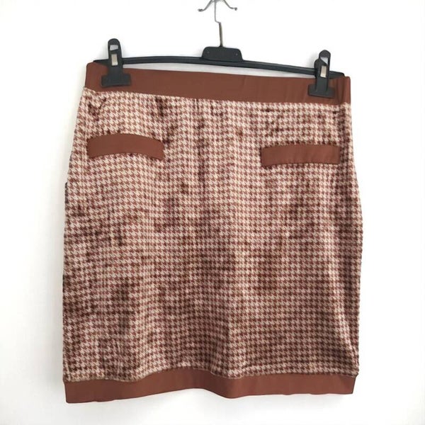 bruin goud stretchy rokje M