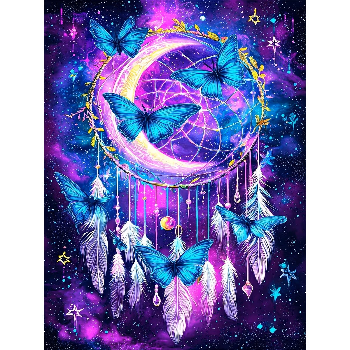 Diamond Painting vlinder dromenvanger 40x30cm (vierkant)