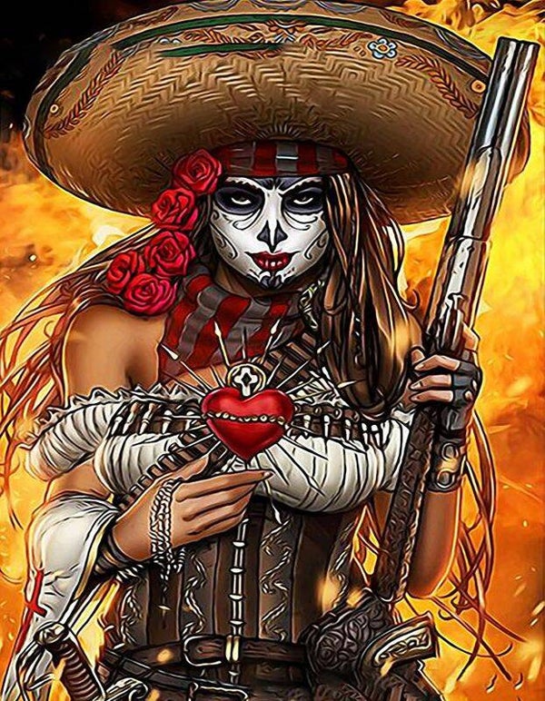 50x40cm Diamond Painting cowgirl nr 2030