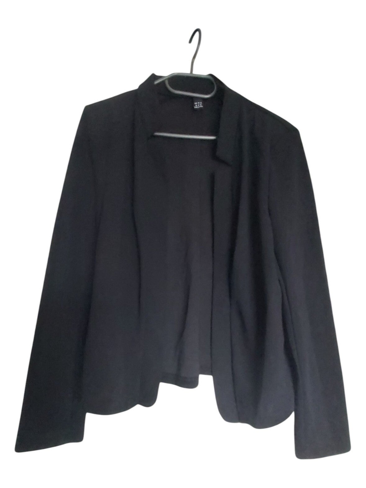 Open colbert Jasje effen zwart XL