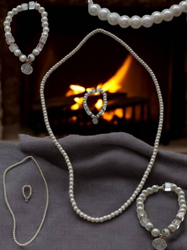 2 delig parelmoer sieraden set