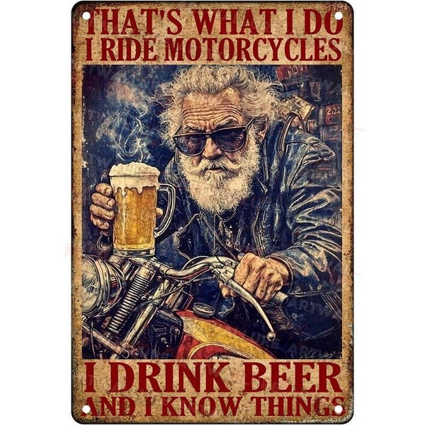 50x40cm Diamond Painting man bier motor tekst nr 955