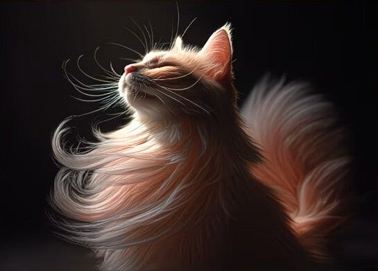 Diamond painting poes langharig