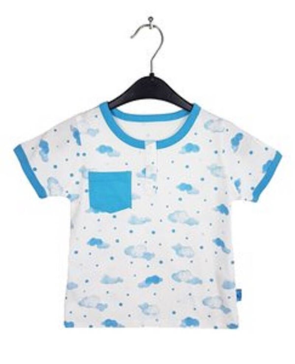 Lullaby t-shirt wolkjes 6-12 mnd 68/80