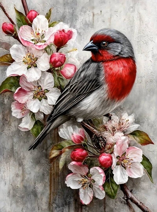 nr 24 Diamond Painting vogel 50x40cm (vierkant)