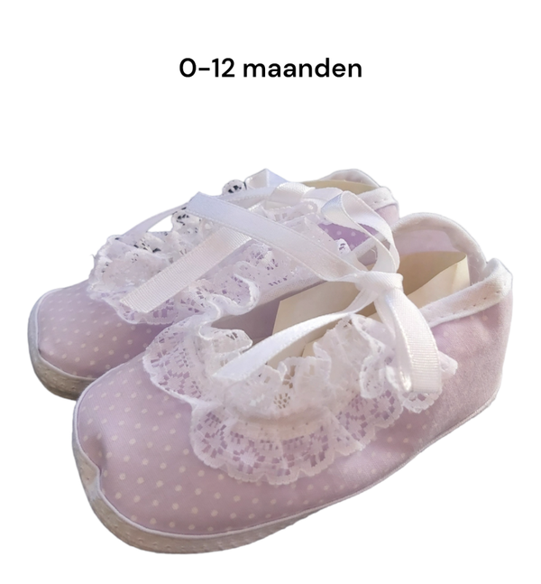 Newborn Meisjes Paars/wit Met Stippen
