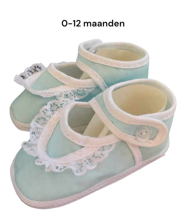 Newborn Kant Meisjes Lichtblauw/wit