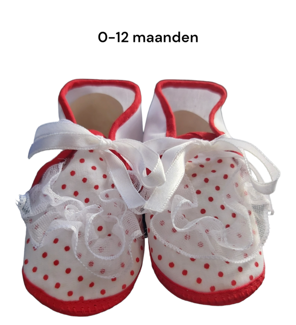 Newborn Meisjes Wit/rood Met Stippen