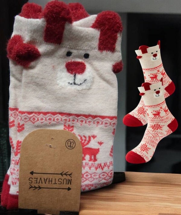 Sokken Kerst - Rendieren - Katoen - Uniseks - 35-42