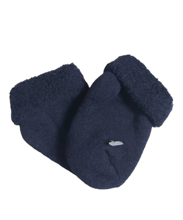 Badstof baby sokken blauw 3-6 mnd