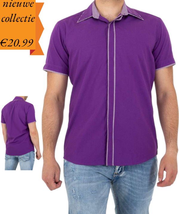 Glimmer overhemd paars XL