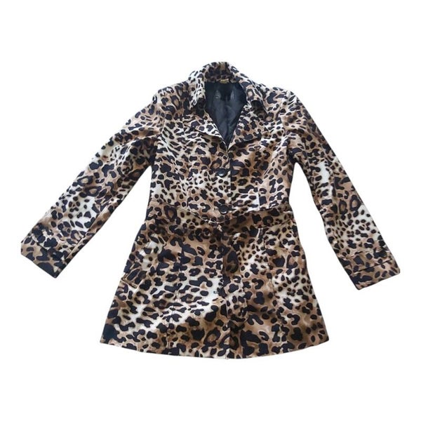 Panterprint mantel jas L