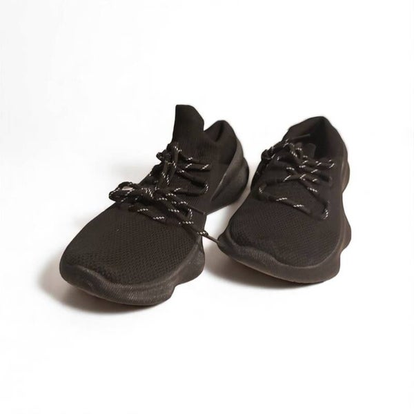 Dames instap sneakers met sierveter zwart 43 (valt als 42)