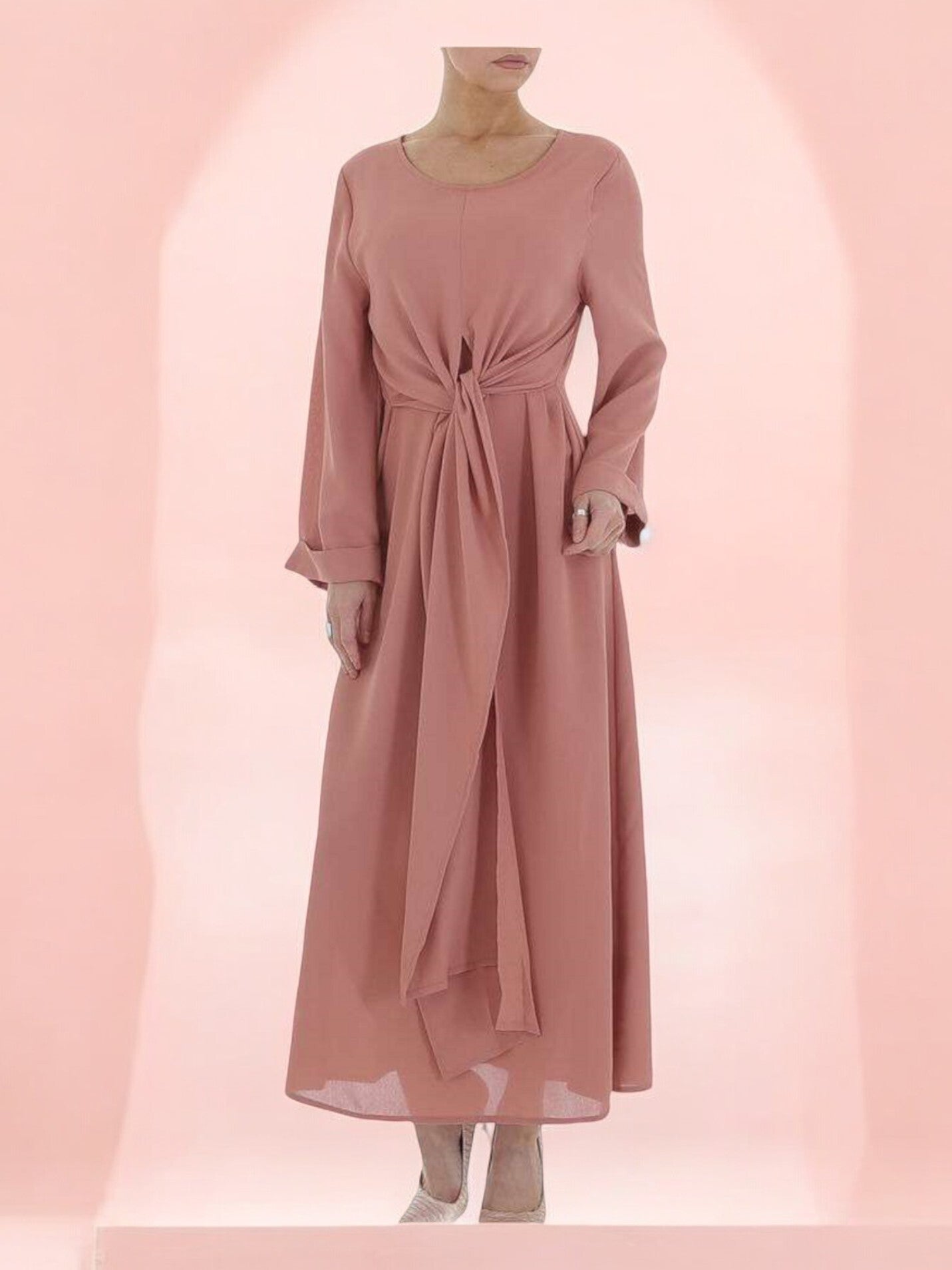 JCL wijde zomer maxi-jurk roze S