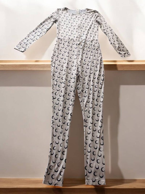 White icy - stretchy - Jumpsuit - cream - halve maan S