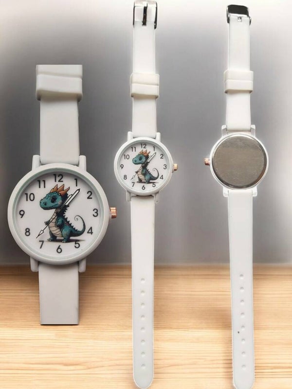 Horloge voor Kinderen - Draak - Kast 34 mm - Wit
