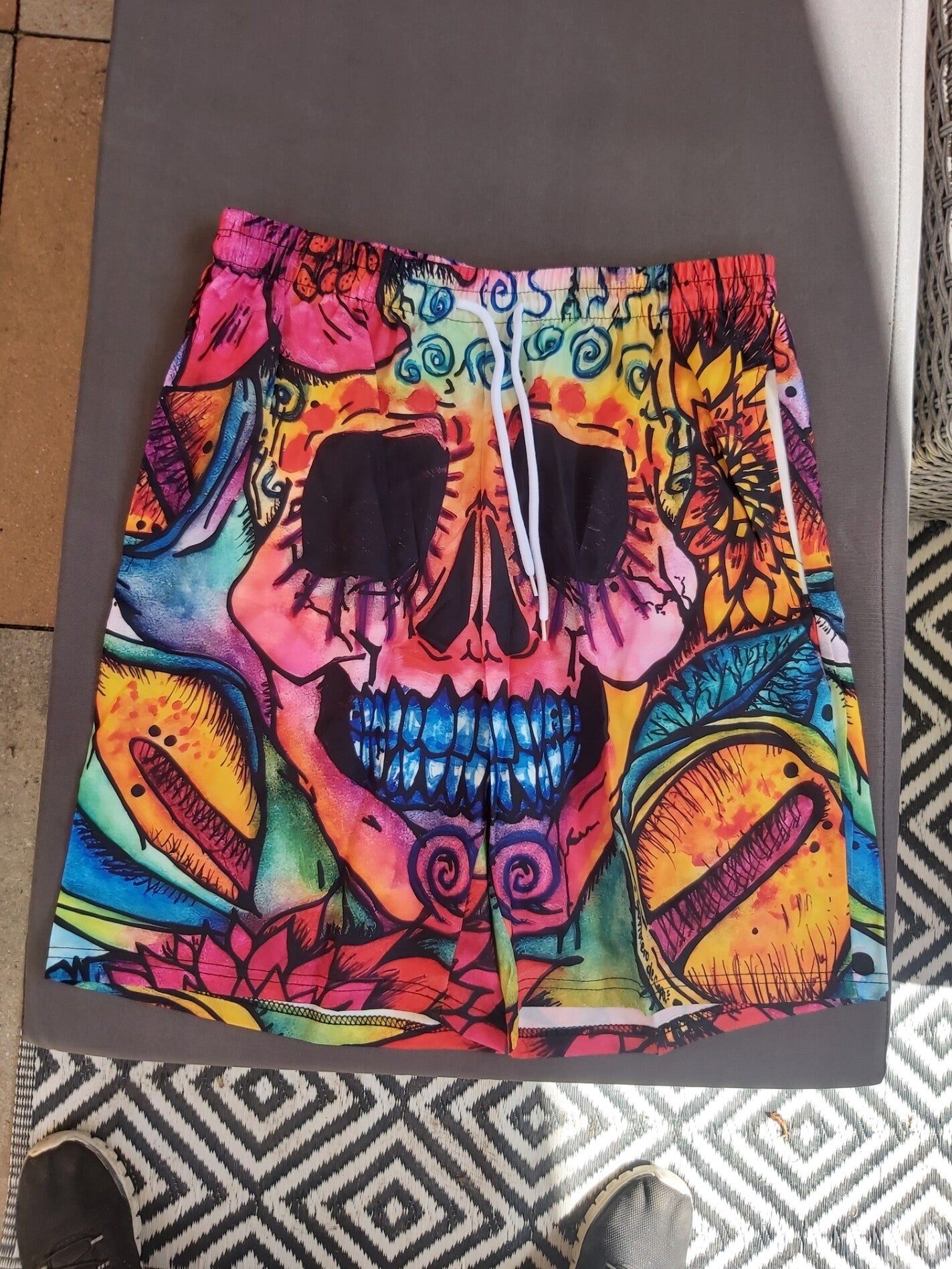 Zwembroek - zwemshort skull multicolor S