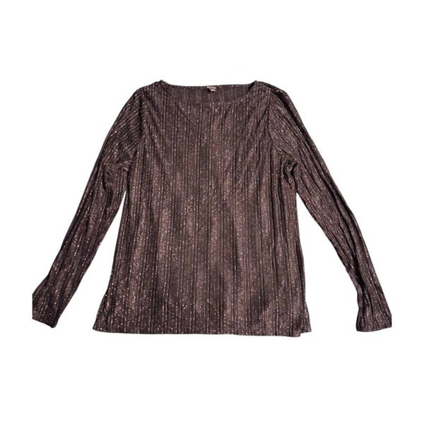 Comma stretch doorschijnend glitter top 46/XXXL
