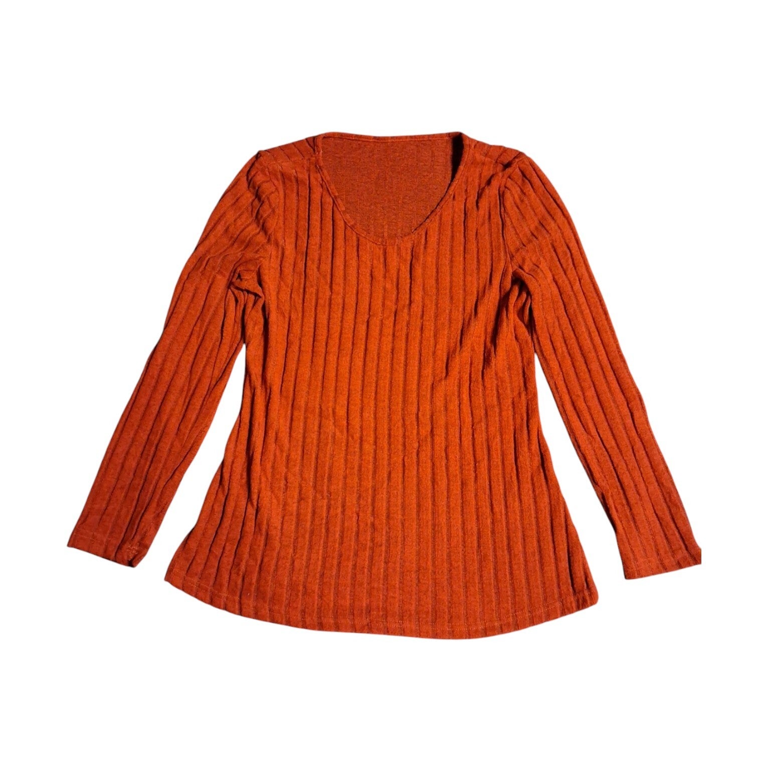 Stretchy longsleeve roestbruin XL