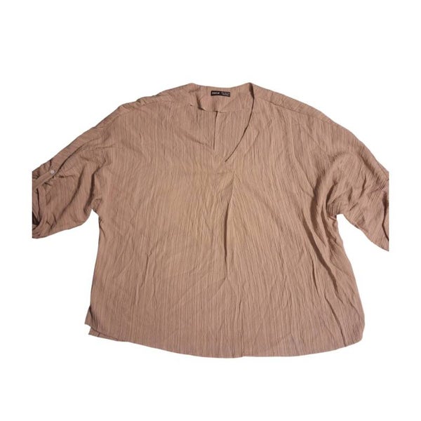 Wijd tuniek shirt beige XL
