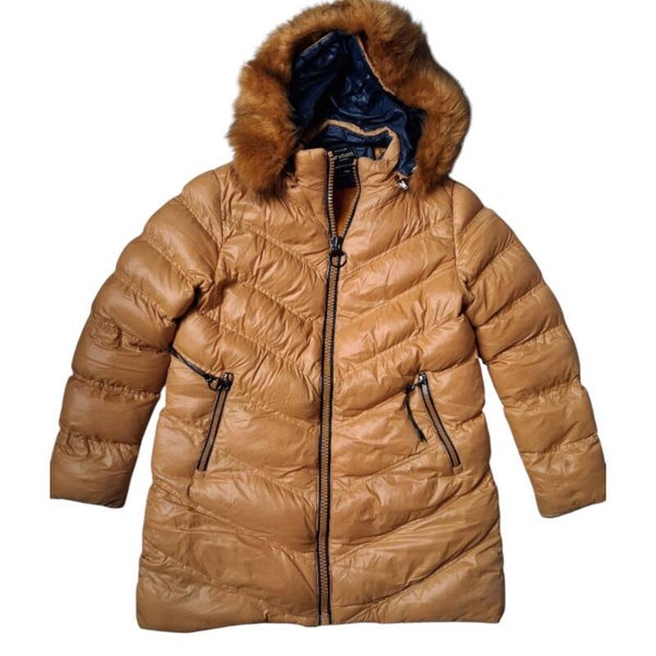 Ature gevoerde winterjas geel XXL