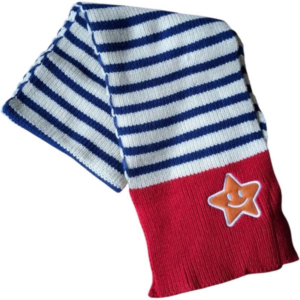 Kinder sjaal rood wit blauw met oranje ster