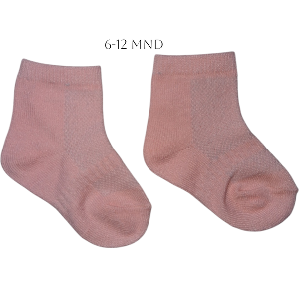 Babysokken pastel oranje 6-12mnd