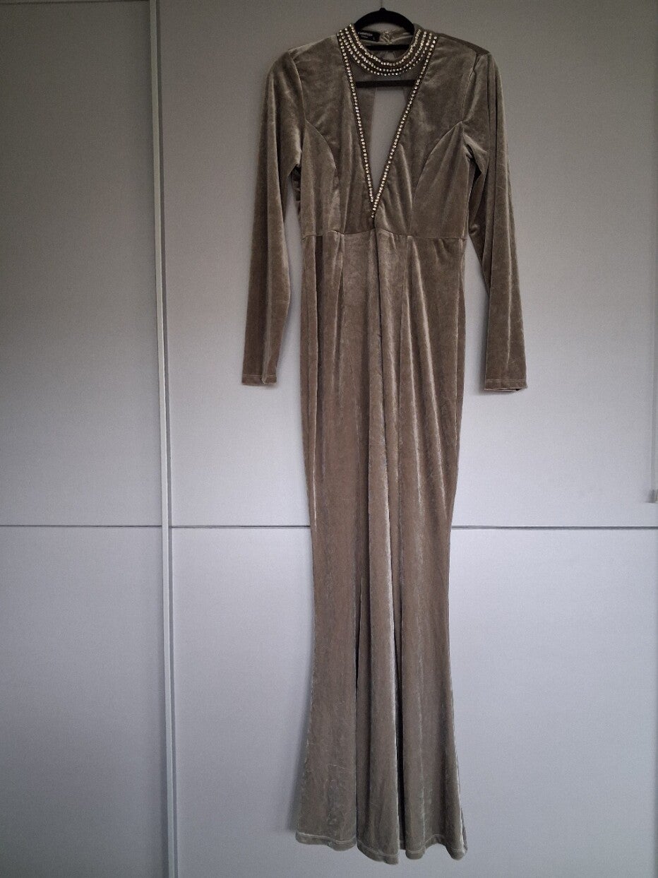 Elegante Emmah Paris fluwelen jurk - Maat L