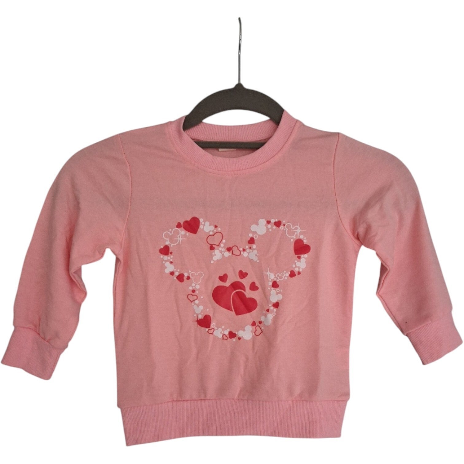 Roze shirt maat 86 (90) met hart print