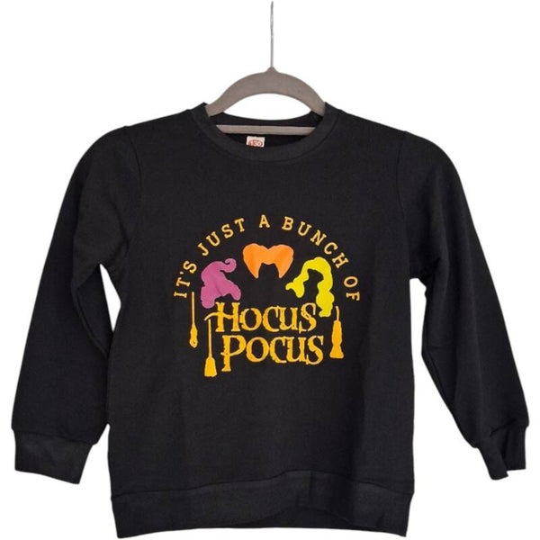 Zwart Hocus Pocus shirt - Maat 128/130