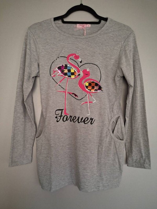 Seagull Longsleeve 170/176 - Flamingo Print