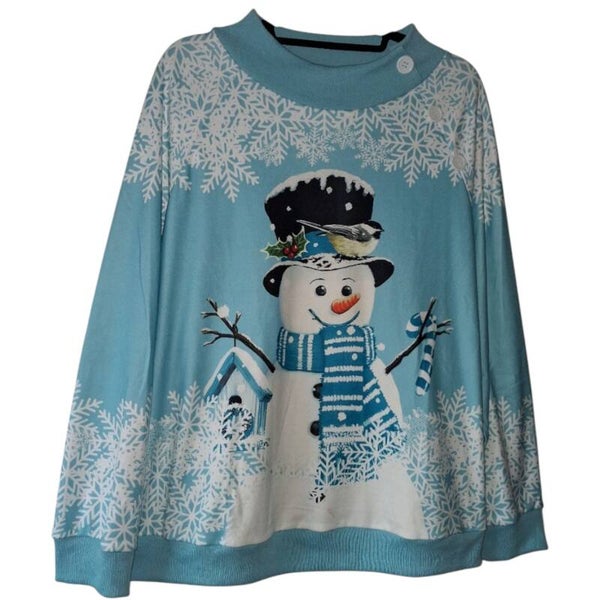 Sweater sneeuwpop lichtblauw XXL/44