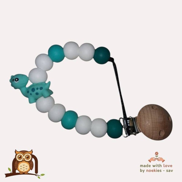 nr 31 noekies speenkoord turquoise groen wit