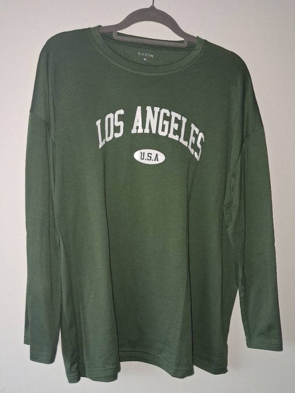 Longsleeve Los Angeles groen XL